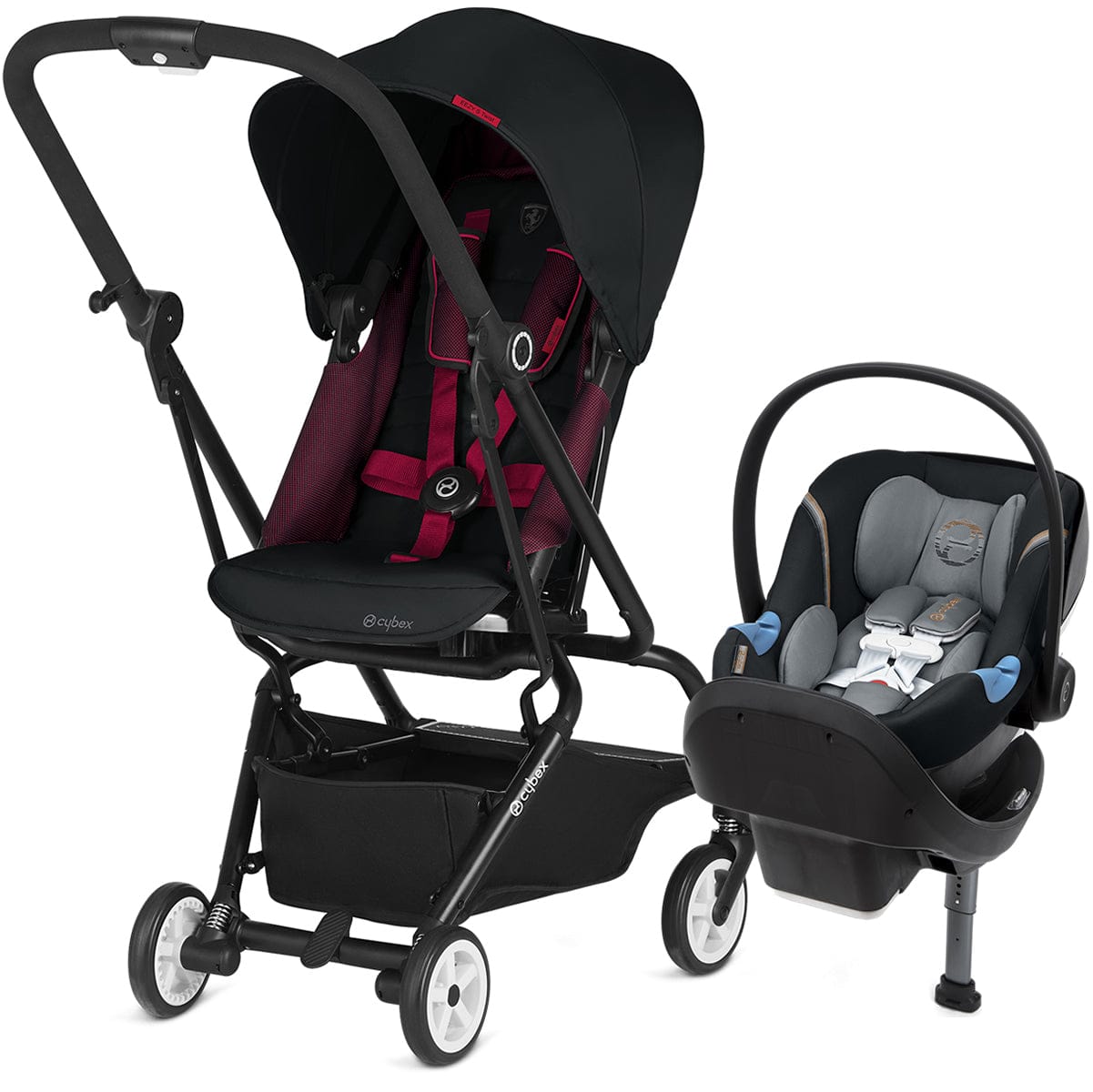 Cybex Eezy S Twist + Aton M Travel System - Victory / Pepper Black - 519000309-518002097
