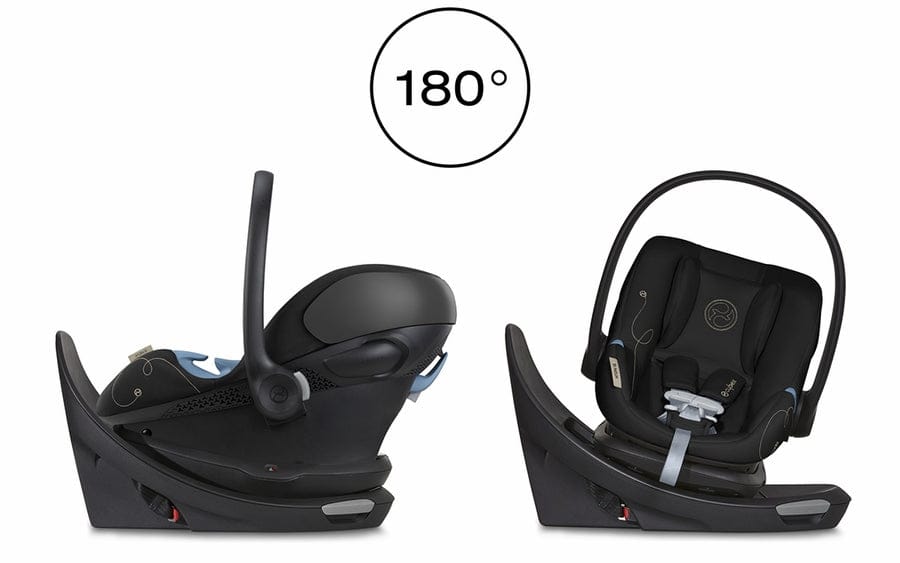 Cybex eGazelle S Double Stroller + Aton G Swivel SensorSafe Twin Travel System Bundle - Taupe Frame / Seashell Beige / Moon Black - TWINTRVL-524000545-522004781