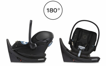 Cybex eGazelle S Double Stroller + Aton G Swivel SensorSafe Twin Travel System Bundle - Taupe Frame / Seashell Beige / Moon Black - TWINTRVL-524000545-522004781