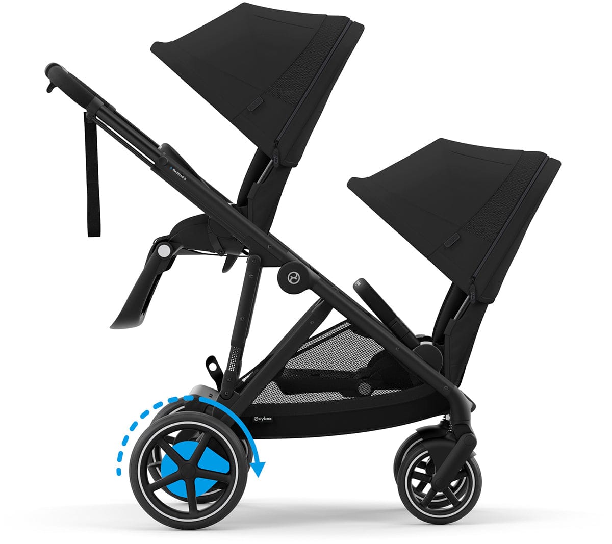 Cybex eGazelle S Electronic Assist Double Stroller Bundle - Taupe Frame / Almond Beige - 524000551-522005257