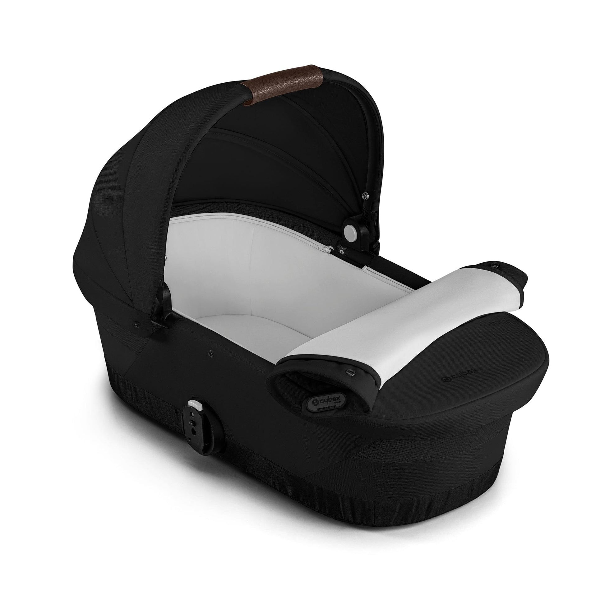 Cybex eGazelle S Electronic Assist Stroller + Gazelle S 2 Cot Bundle - Silver Frame / Moon Black - 524000553-522002381