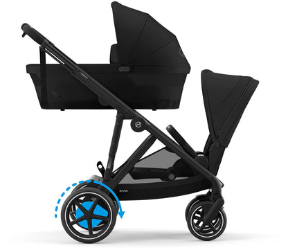 Cybex eGazelle S Electronic Assist Stroller + Gazelle S 2 Cot Bundle - Taupe Frame / Almond Beige - 524000551-522005265