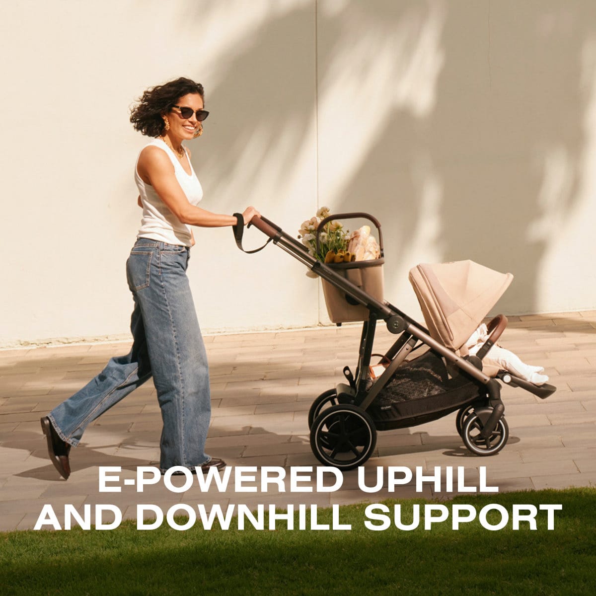 Cybex e-powered stroller with uphill and downhill support