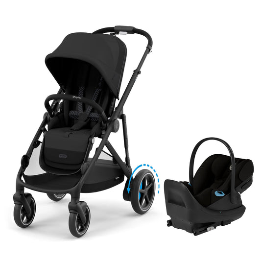 Cybex eGazelle S Stroller + Cloud G Pro Travel System Bundle - Black Frame / Moon Black - 525001123