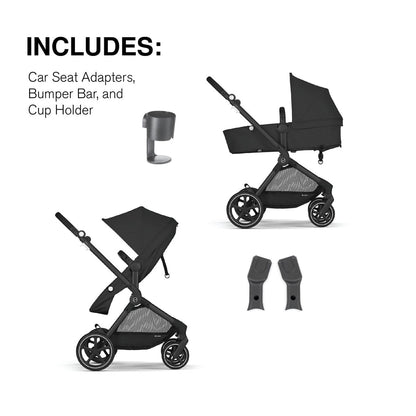 Cybex EOS 2-in-1 Stroller - Moon Black - 522003791