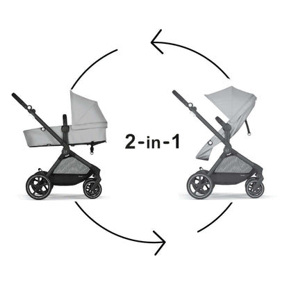 Cybex EOS 5-in-1 Travel System Stroller + Lightweight Aton G Infant Car Seat - Black / Lava Grey - 522005673