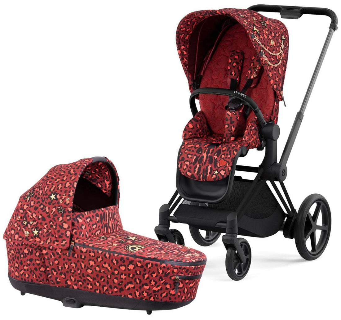 Cybex ePriam 2 Electronic Assist Complete Stroller with Lux Bassinet Bundle - Rockstar by Alec Voelkel - 521003945-B-ROCK