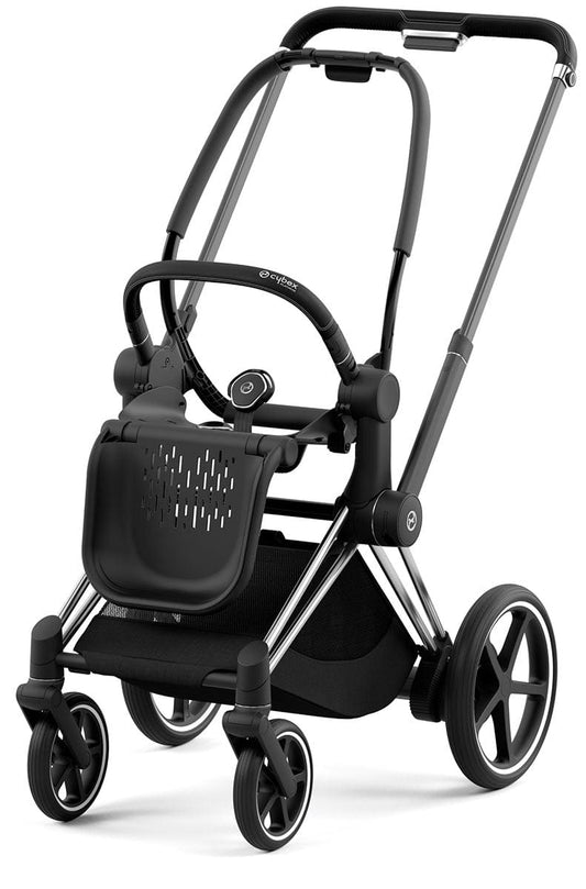Cybex ePriam 2 Electronic Assist Stroller Frame - Chrome / Black - 521003943