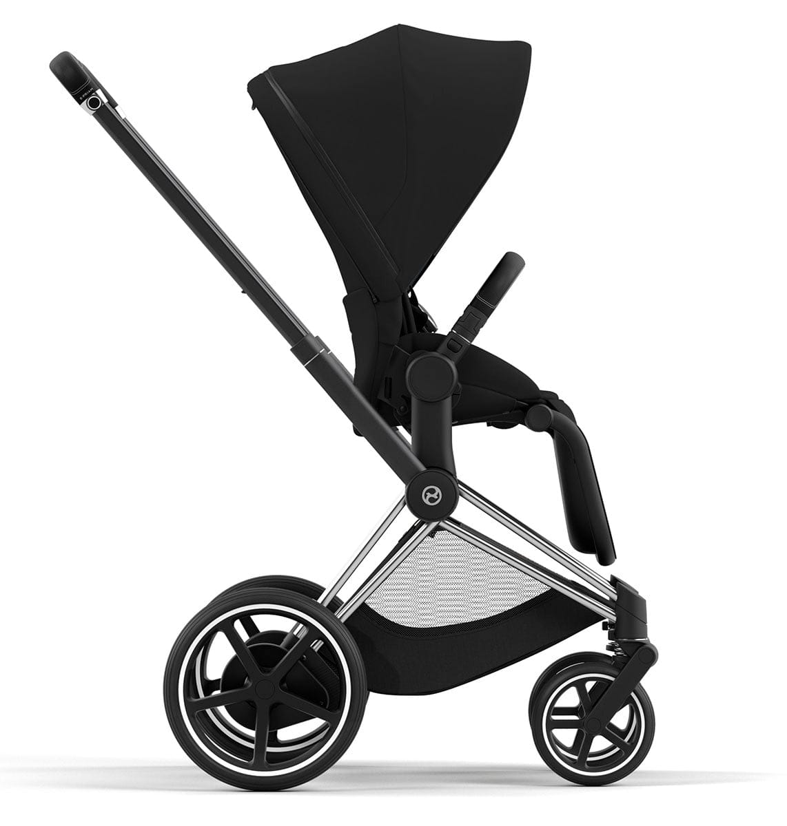 e-Priam 2 Stroller Chrome/Black