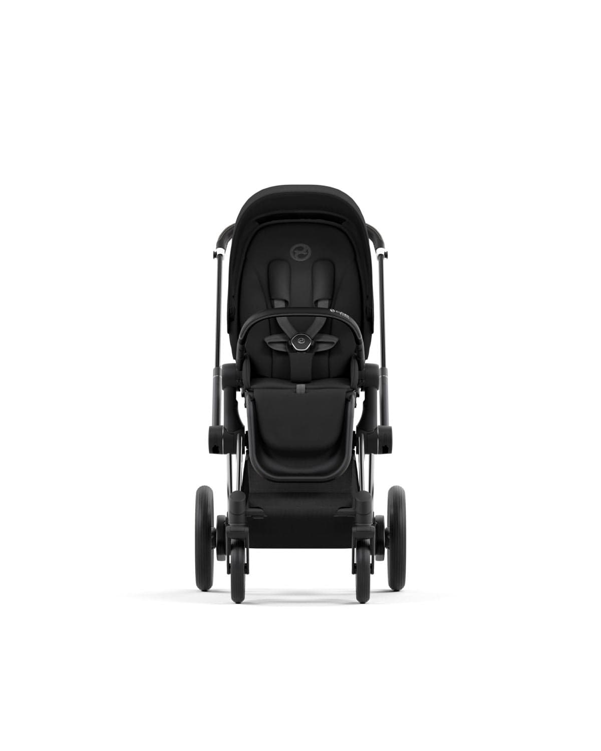 Cybex ePriam 2 Electronic Assist Stroller (One Box) - Chrome / Black / Sepia Black - 523001577