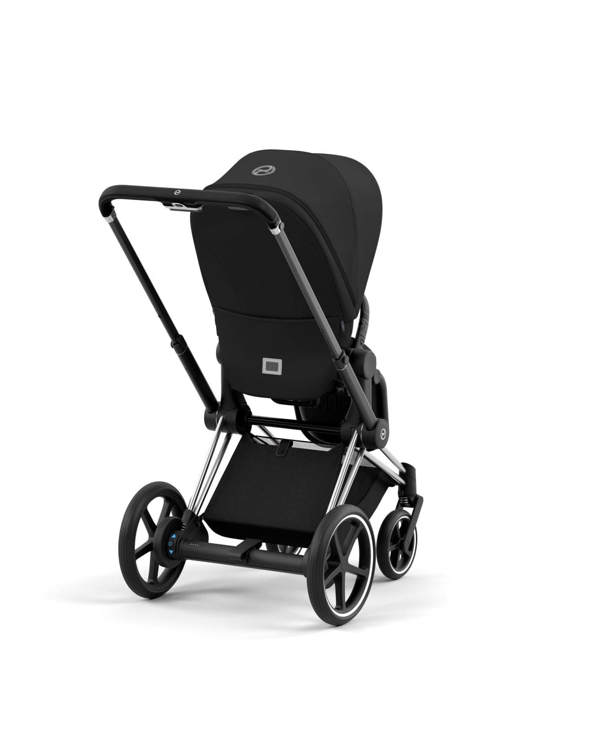 Cybex ePriam 2 Electronic Assist Stroller (One Box) - Chrome / Black / Sepia Black - 523001577