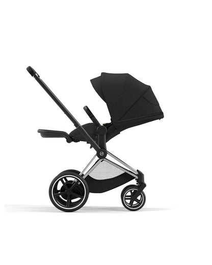 Cybex ePriam 2 Electronic Assist Stroller (One Box) - Chrome / Black / Sepia Black - 523001577