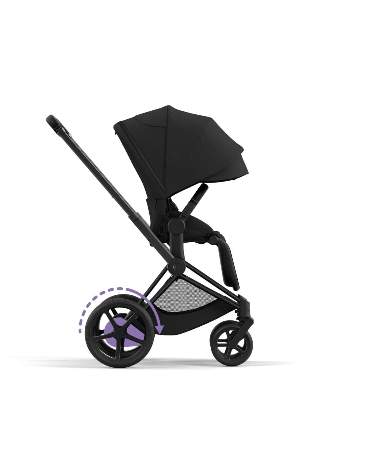 Cybex ePriam 2 Electronic Assist Stroller (One Box) - Matte Black / Sepia Black - 523001573