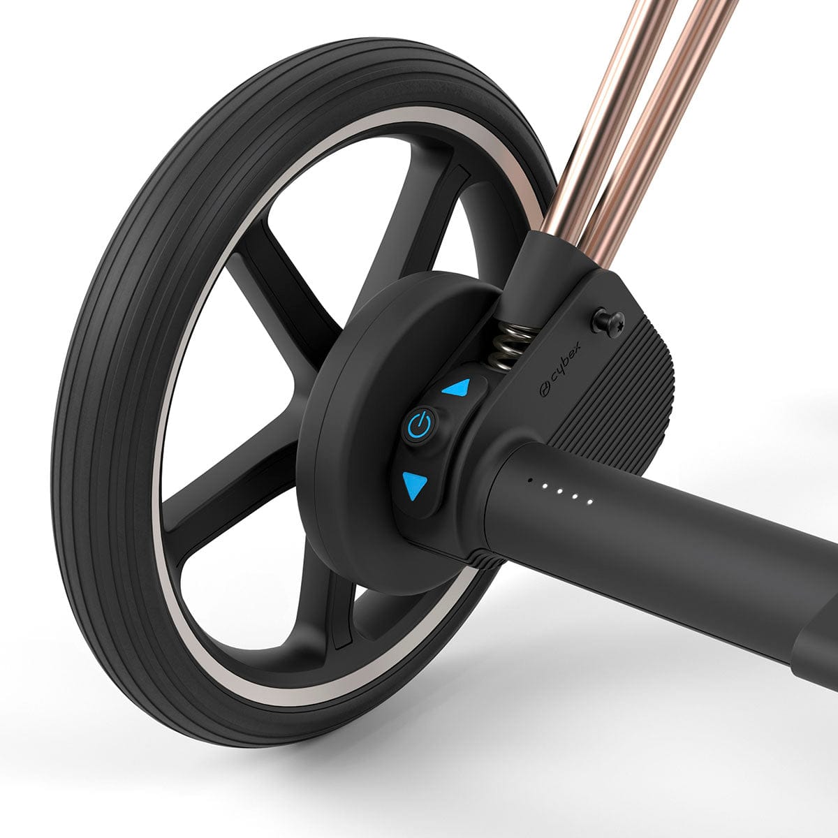 Cybex ePriam 2 Electronic Assist Stroller (One Box) - Rose Gold / Brown / Deep Black - 521004189