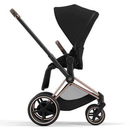 Cybex ePriam 2 Electronic Assist Stroller (One Box) - Rose Gold / Brown / Deep Black - 521004189