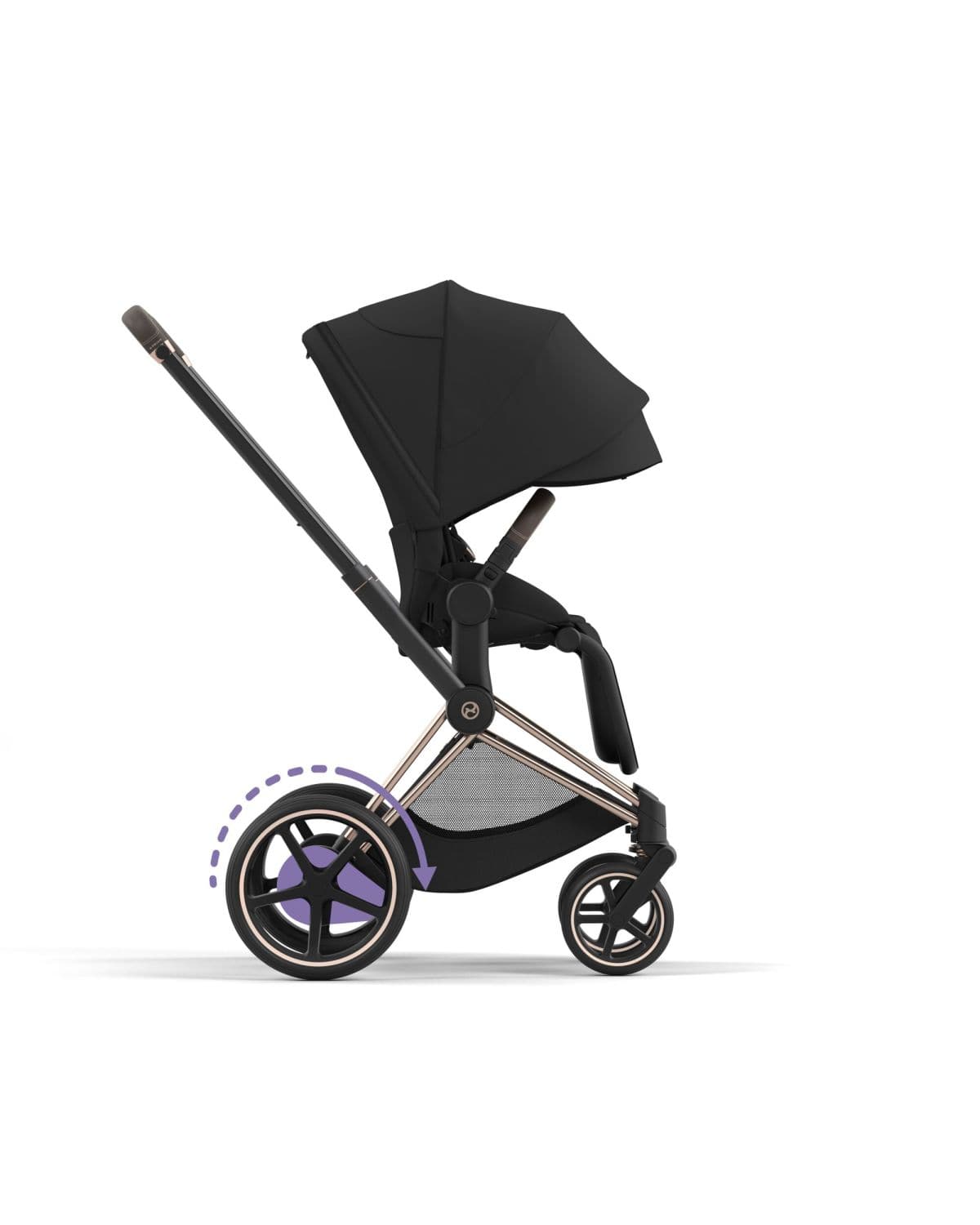 Cybex ePriam 2 Electronic Assist Stroller (One Box) - Rose Gold / Sepia Black - 523001575