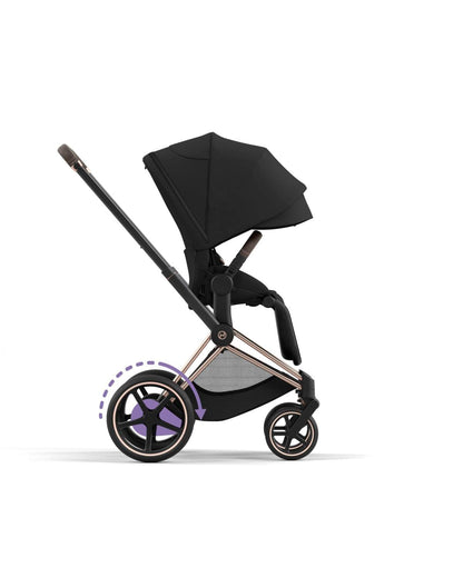 Cybex ePriam 2 Electronic Assist Stroller (One Box) - Rose Gold / Sepia Black - 523001575