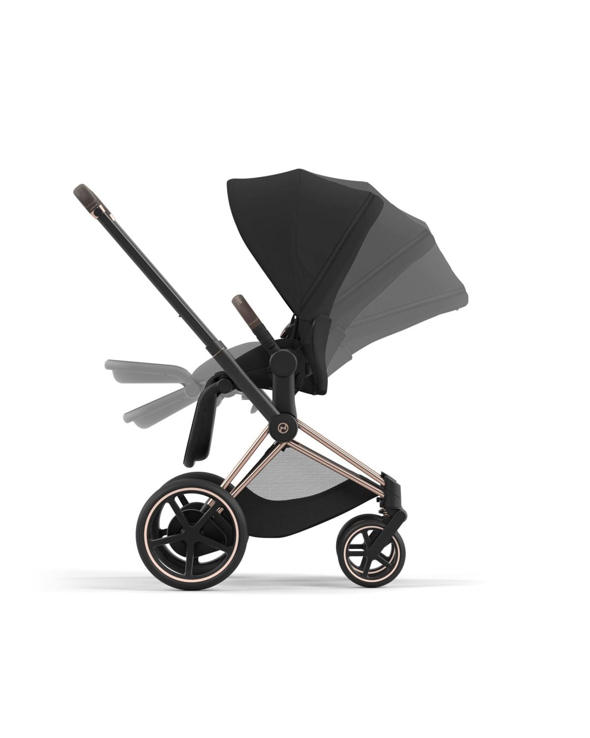 Cybex ePriam 2 Electronic Assist Stroller (One Box) - Rose Gold / Sepia Black - 523001575