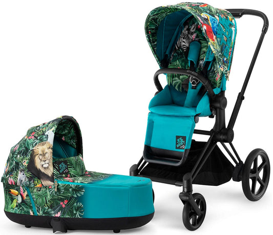 Cybex ePriam Complete Stroller with Lux Bassinet Bundle - We The Best x DJ Khaled - 519002649-B-WTB