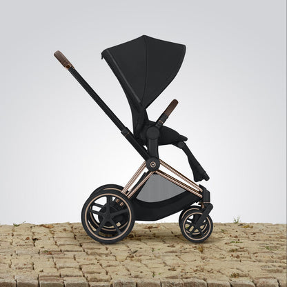 Cybex ePriam Electronic Assist Stroller - Chrome/Black/Black - 519003537-B
