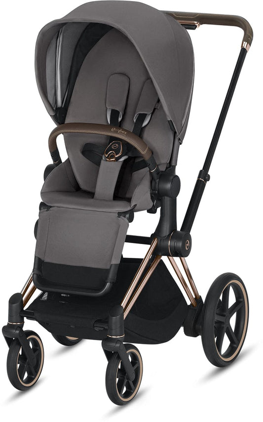 Cybex ePriam Electronic Assist Stroller - Rose Gold/Manhattan Grey - 519003337