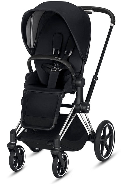 Cybex ePriam Electronic Assist Stroller - Chrome/Black/Black - 519003537-B