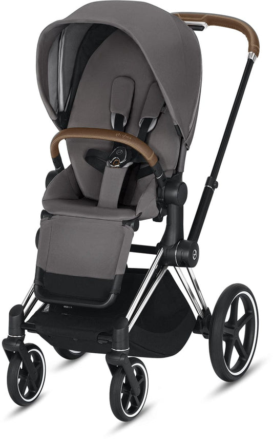 Cybex ePriam Electronic Assist Stroller - Chrome Brown/Manhattan Grey (Albee Exclusive) - 519003321