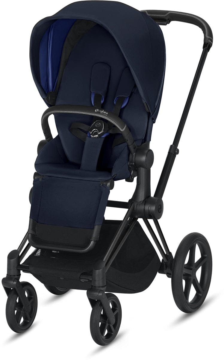 Cybex ePriam Electronic Assist Stroller - Matte Black/Indigo Blue - 519003327