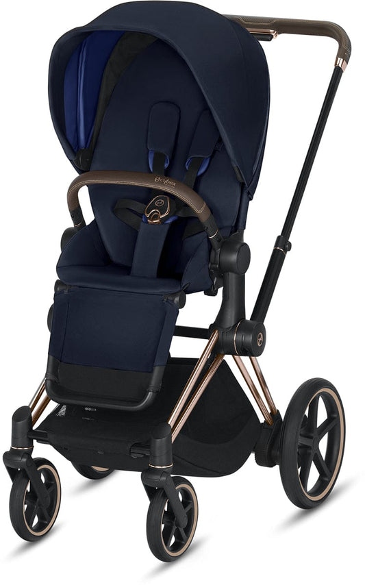 Cybex ePriam Electronic Assist Stroller - Rose Gold/Indigo Blue - 519003335-B