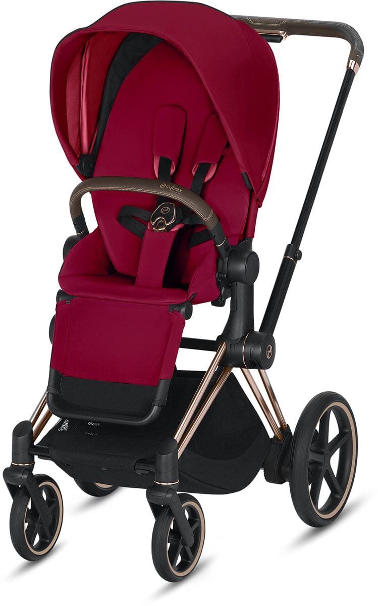 Cybex ePriam Electronic Assist Stroller - Rose Gold/True Red - 519003339