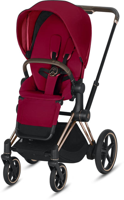 Cybex ePriam Electronic Assist Stroller - Rose Gold/True Red - 519003339