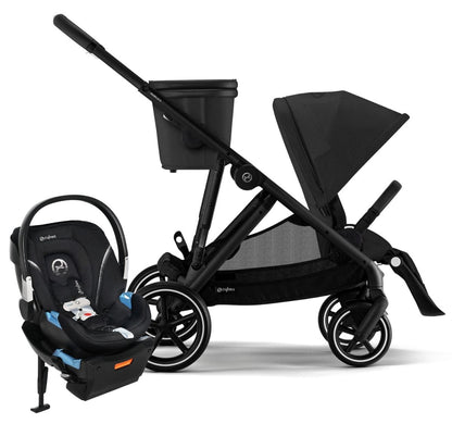 Cybex Gazelle S 2 + Aton 2 Travel System Bundle - Black Frame / Moon Black / Lavastone Black - TS-522002357-519003595