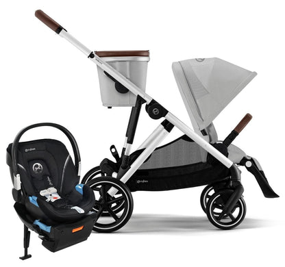 Cybex Gazelle S 2 + Aton 2 Travel System Bundle - Silver Frame / Lava Grey / Lavastone Black - TS-522004815-519003595