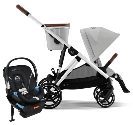 Cybex Gazelle S 2 + Aton 2 Travel System Bundle - Silver Frame / Lava Grey / Lavastone Black - TS-522004815-519003595