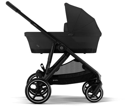 Cybex Gazelle S 2 Double Stroller + Aton 2 Travel System Bundle - Silver Frame / Lava Grey / Lavastone Black - DBL-TS-522004815