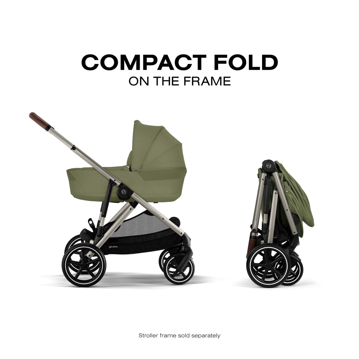 Cybex Gazelle S Fold Cot - Moss Green