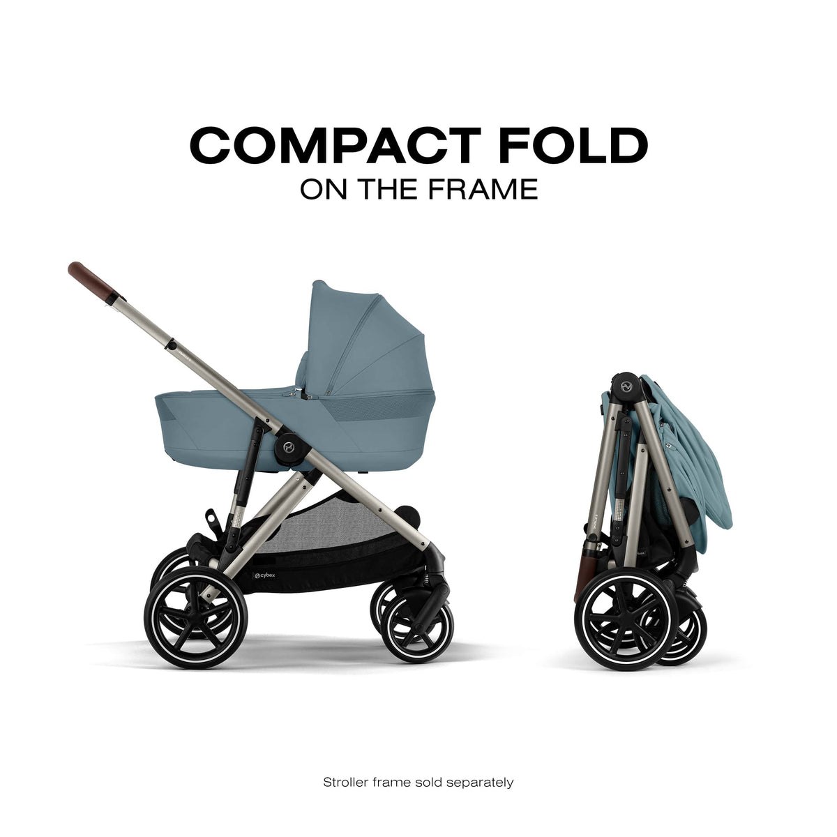 Cybex Gazelle S Fold Cot - Stormy Blue