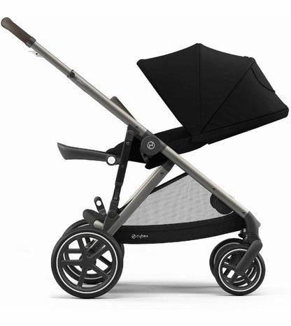 Cybex Gazelle S Single-to-Double Stroller + Cot Bundle - Classic Beige / Moon Black (Taupe Frame) - 520003563-522002381