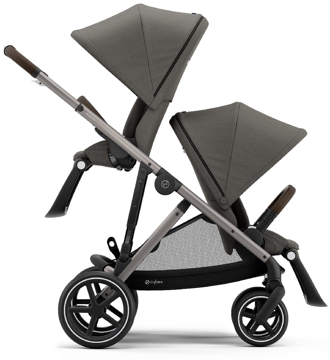 Cybex Gazelle S Single-to-Double Stroller - Soho Grey (Taupe Frame) - 520003559