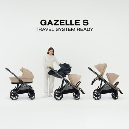 Cybex Gazelle S stroller showing various travel system configurations