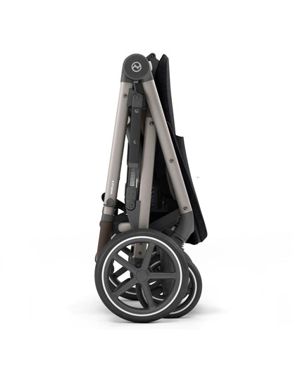 Cybex Gazelle S Single-to-Double Stroller - Taupe Frame / Moon Black - 522004955