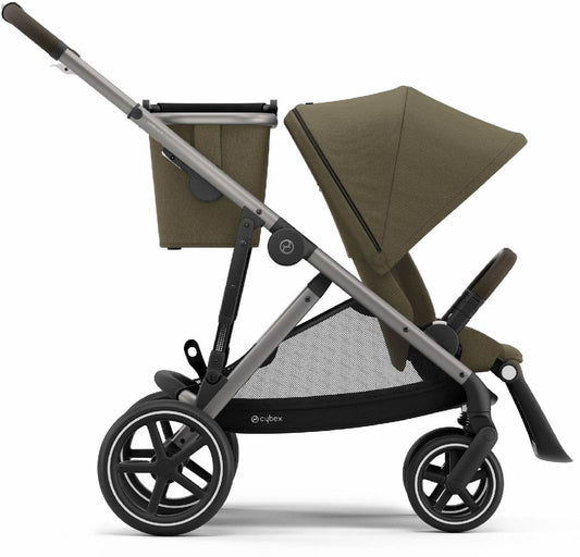 Cybex Gazelle S Single-to-Double Stroller - Classic Beige (Taupe Frame) - 520003563
