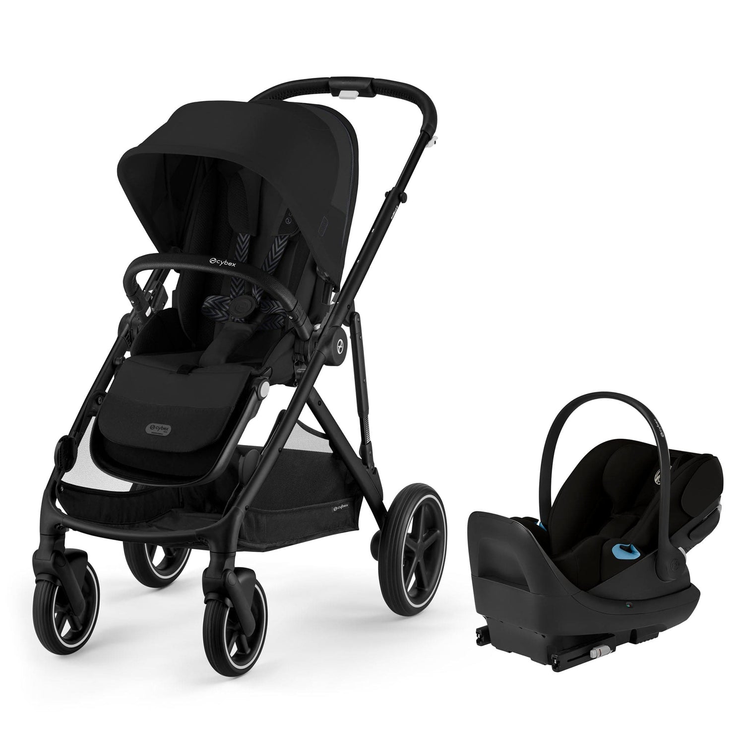 Cybex Gazelle S Stroller + Cloud G Pro Travel System Bundle - Black Frame / Moon Black - 525001117