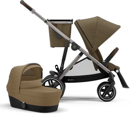 Cybex Gazelle S Stroller & Cot - Classic Beige (Taupe Frame) - 520003563-520003581