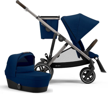 Cybex Gazelle S Stroller & Cot - Navy Blue (Taupe Frame) - 520003557-520003575