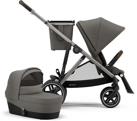 Cybex Gazelle S Stroller & Cot - Soho Grey (Taupe Frame) - 520003559-520003577