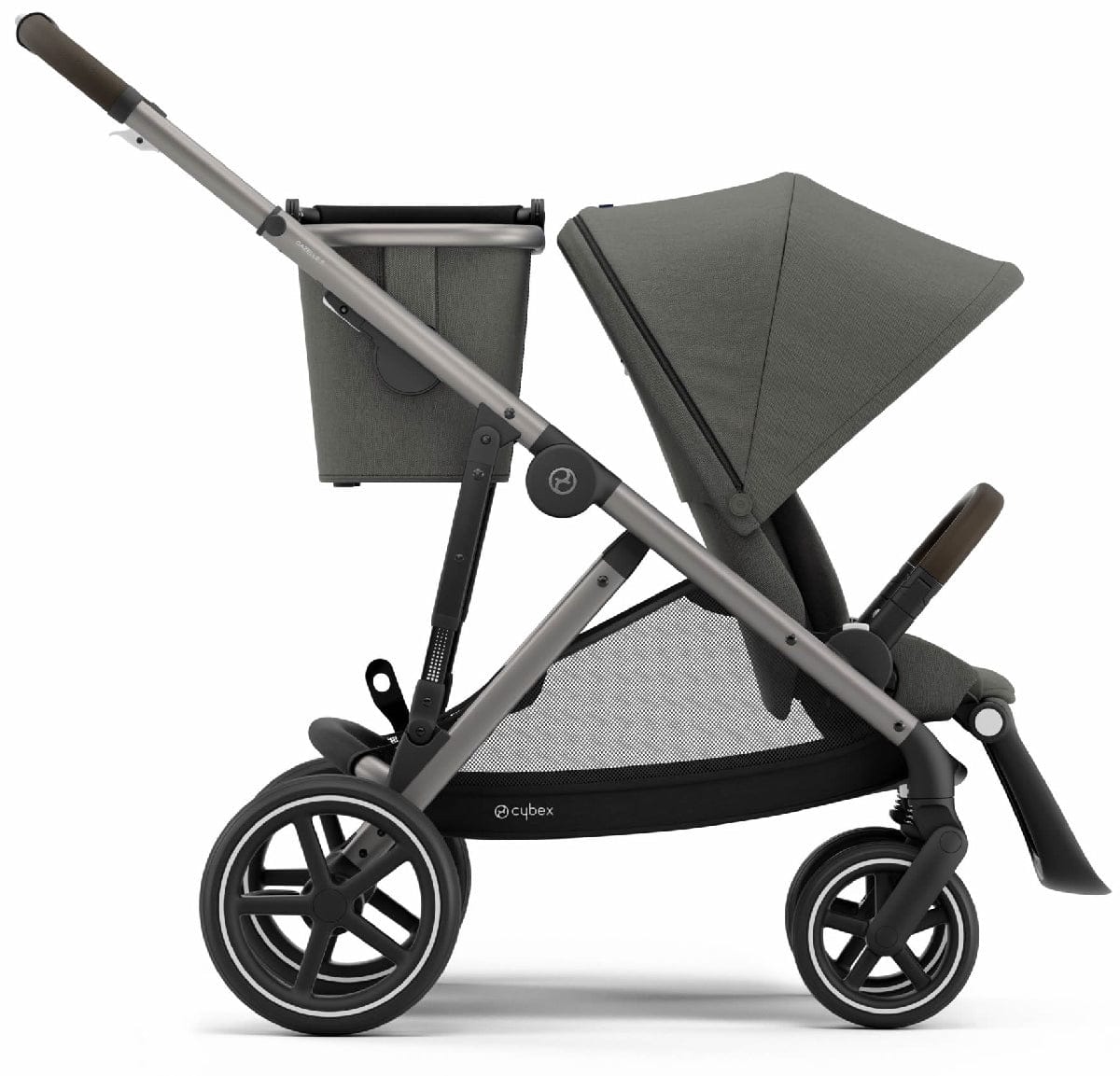 Cybex Gazelle S Single-to-Double Stroller - Soho Grey (Taupe Frame) - 520003559
