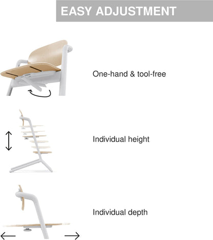 Cybex LEMO 2 High Chair 4-in-1 Set - Sand White - 521004465