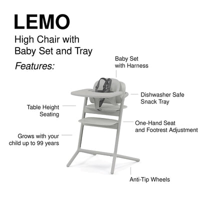 Cybex LEMO 2 High Chair 4-in-1 Set - Suede Grey - 521004463