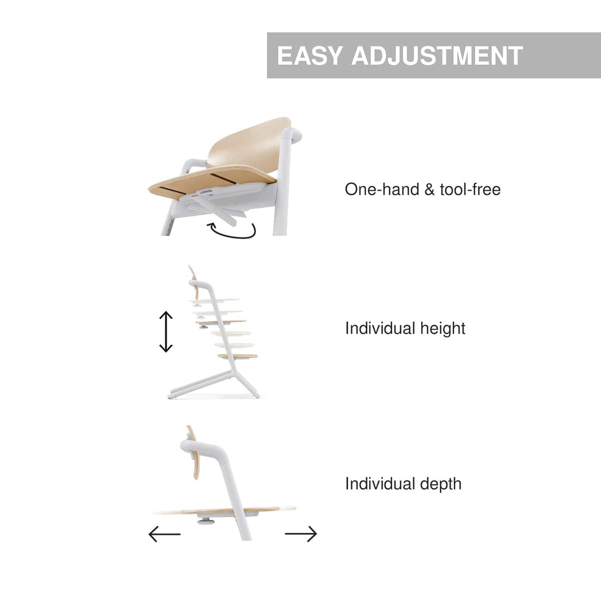 Cybex LEMO 2 High Chair - Sand White - 522002315